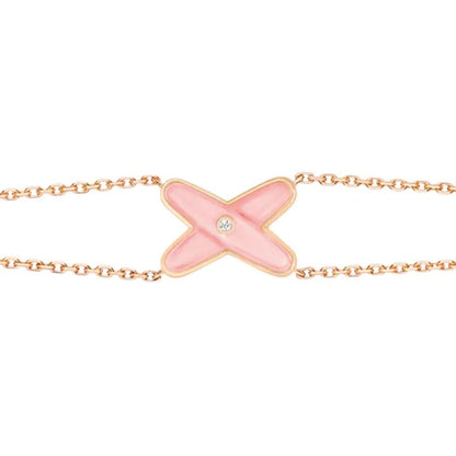[baslovejewels]JEUX BRACELET PINK MOP PINK GOLD 1 DIAMOND