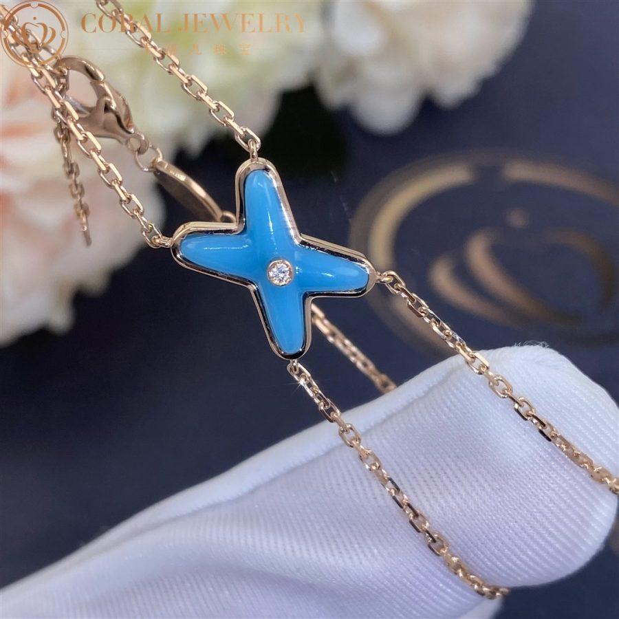 [baslovejewels]JEUX BRACELET TURQUOISE PINK GOLD 1 DIAMOND