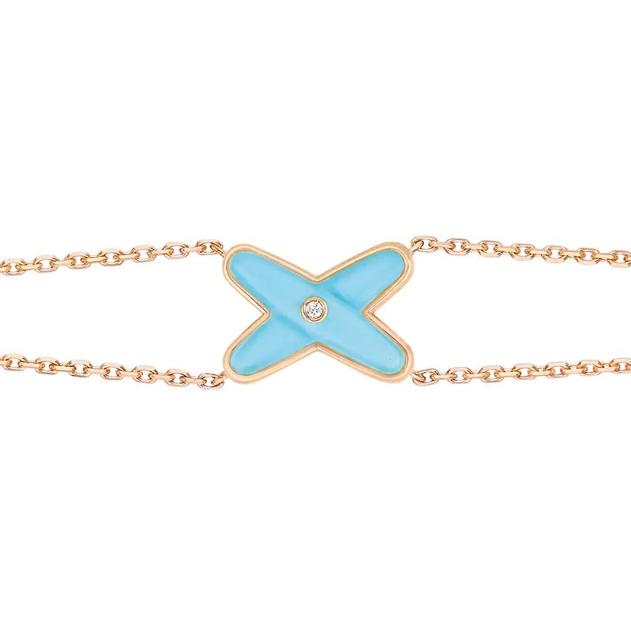 [baslovejewels]JEUX BRACELET TURQUOISE PINK GOLD 1 DIAMOND