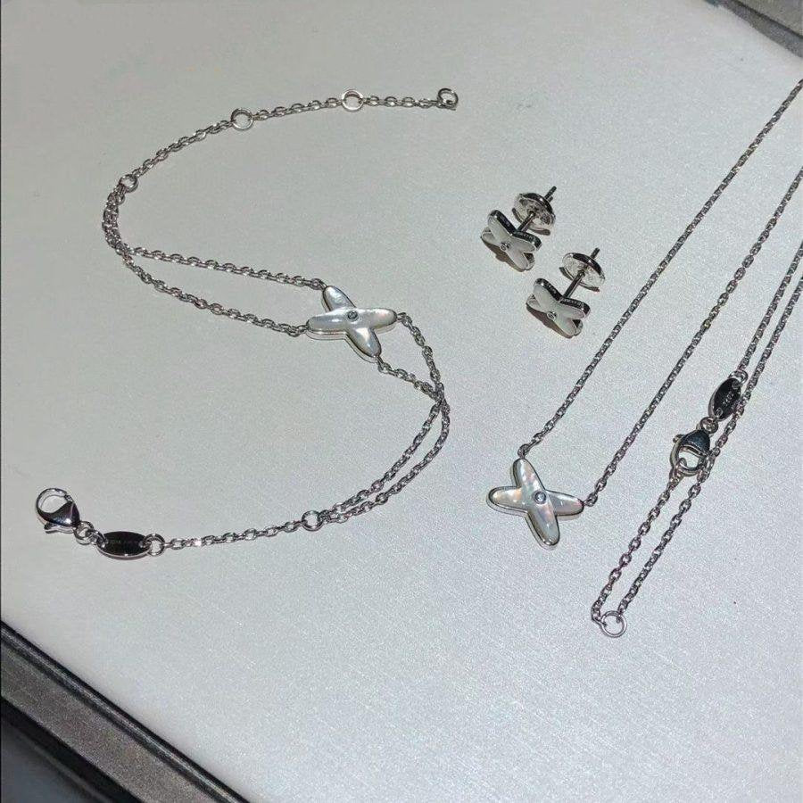 [baslovejewels]JEUX BRACELET WHITE MOP SILVER 1 DIAMOND