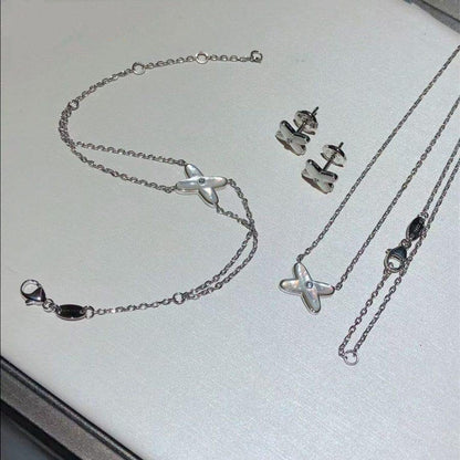 [baslovejewels]JEUX BRACELET WHITE MOP SILVER 1 DIAMOND