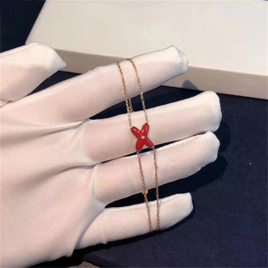 [baslovejewels]JEUX BRACELET CARNELIAN PINK GOLD 1 DIAMOND