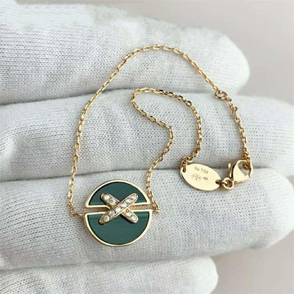 [baslovejewels]JEUX DE BRACELET MALACHITE PINK GOLD DIAMONDS