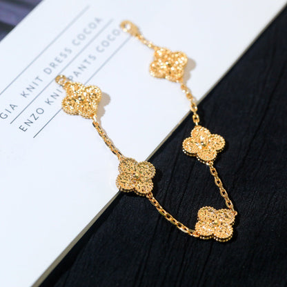 [baslovejewels]CLOVER 5 MOTIFS BRONZING BRACELET