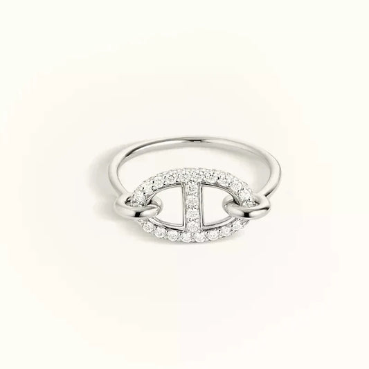 [baslovejewels]RONDE SMALL SILVER DIAMOND RING