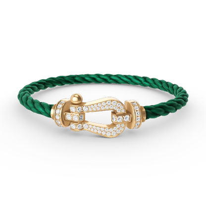 [baslovejewels]FORCE LARGE HORSESHOE FULL DIAMOND BRACELET GOLD