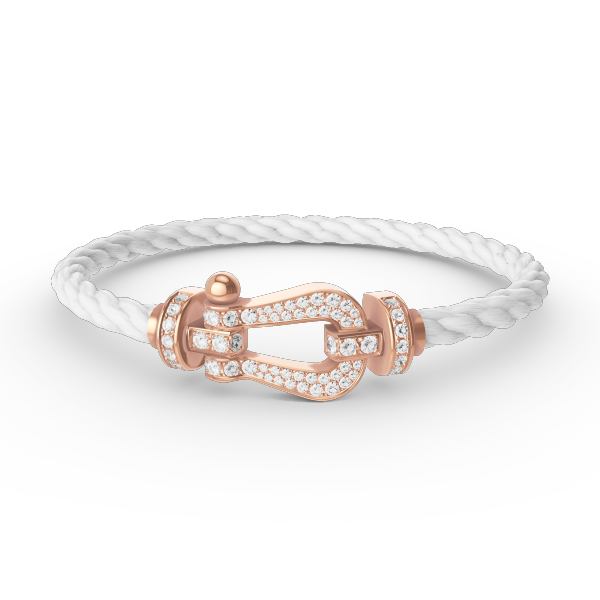 [baslovejewels]FORCE LARGE HORSESHOE FULL DIAMOND BRACELET ROSE GOLD