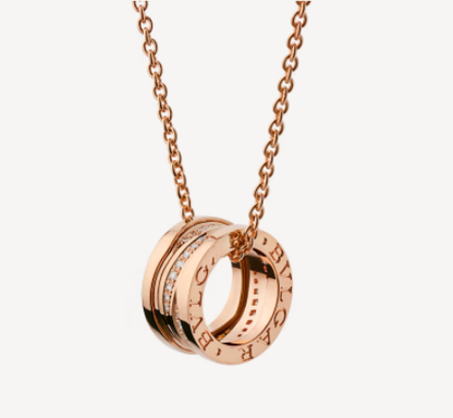 [baslovejewels]ZERO 1 PINK GOLD DIAMOND NECKLACE