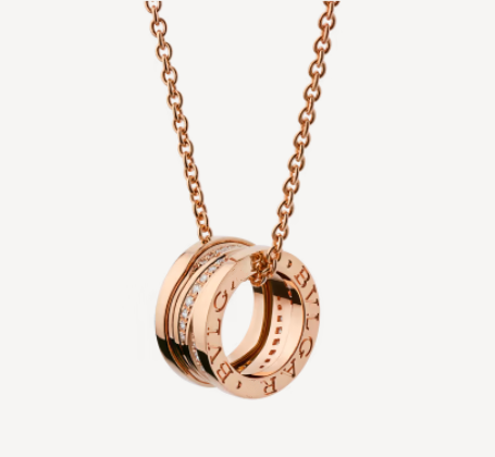 [baslovejewels]ZERO 1 PINK GOLD DIAMOND NECKLACE