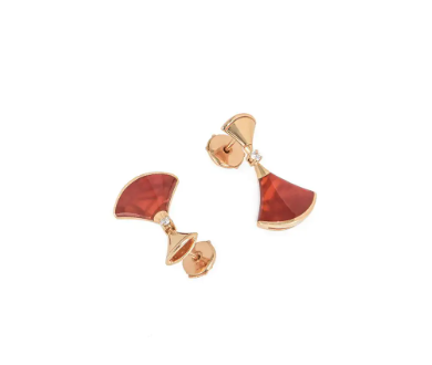 [baslovejewels]DREAM Carnelian PINK GOLD EARRINGS