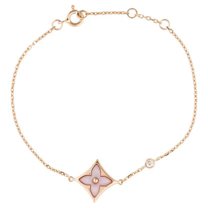 [baslovejewels]STAR 1 DIAMOND PINK GOLD BRACELET