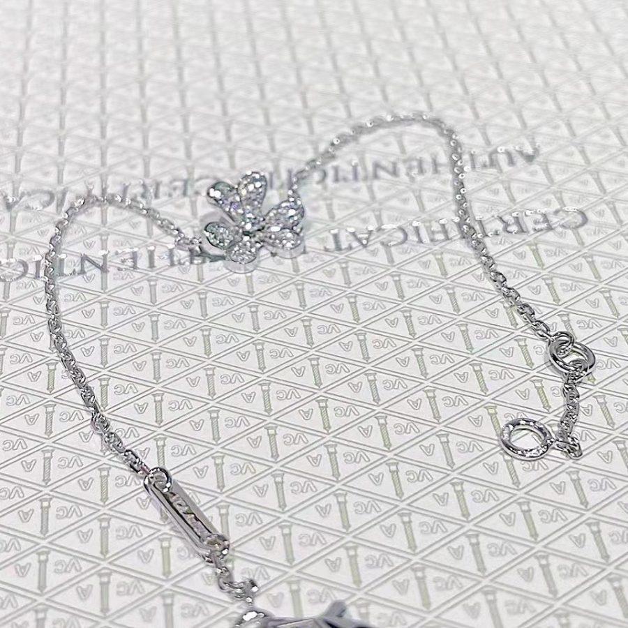 [basloveJW]FRIVOLE SILVER FLOWER DIAMOND BRACELET