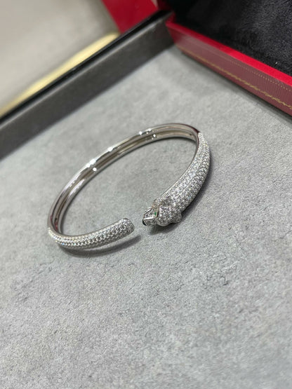 [baslovejewels]PANTHERE FULL DIAMOND OPEN BRACELET