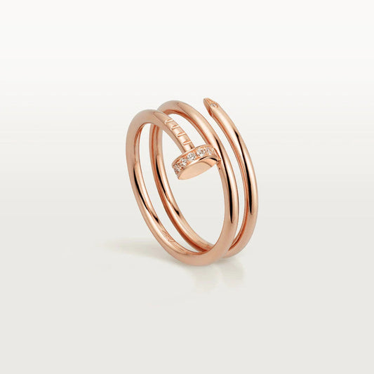 [baslovejewels]JUSTE RING 1.8MM PINK GOLD DOUBLE ROW