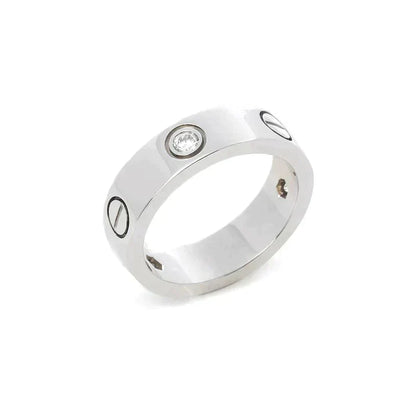 [baslovejewels]LOVE RING 5.5MM 3 DIAMONDS SILVER
